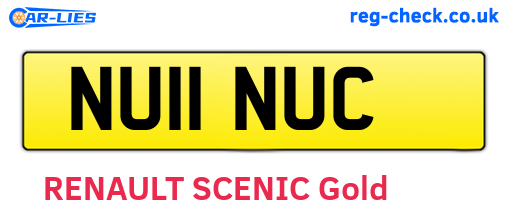 NU11NUC are the vehicle registration plates.