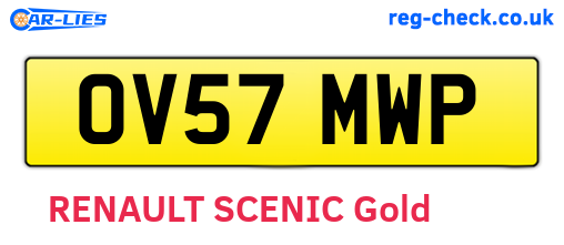 OV57MWP are the vehicle registration plates.