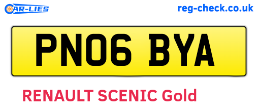 PN06BYA are the vehicle registration plates.