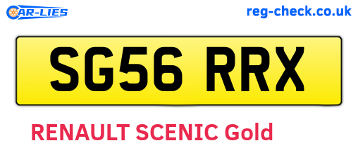 SG56RRX are the vehicle registration plates.