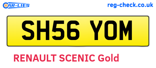 SH56YOM are the vehicle registration plates.