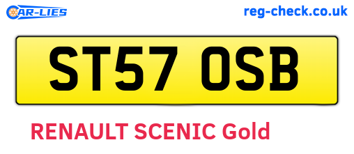 ST57OSB are the vehicle registration plates.