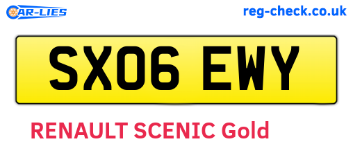 SX06EWY are the vehicle registration plates.