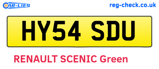 HY54SDU are the vehicle registration plates.
