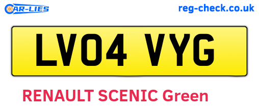 LV04VYG are the vehicle registration plates.