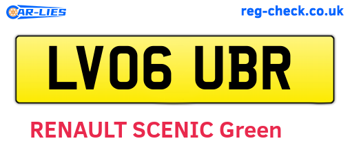 LV06UBR are the vehicle registration plates.