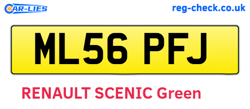 ML56PFJ are the vehicle registration plates.