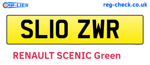 SL10ZWR are the vehicle registration plates.