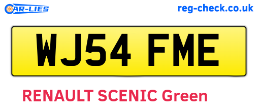 WJ54FME are the vehicle registration plates.