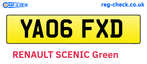 YA06FXD are the vehicle registration plates.