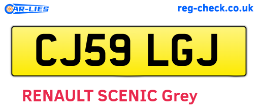 CJ59LGJ are the vehicle registration plates.