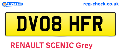 DV08HFR are the vehicle registration plates.