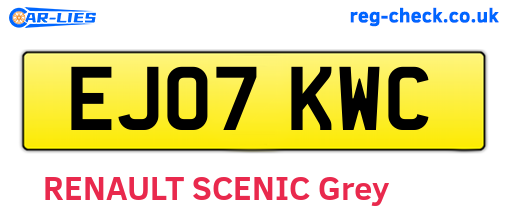 EJ07KWC are the vehicle registration plates.