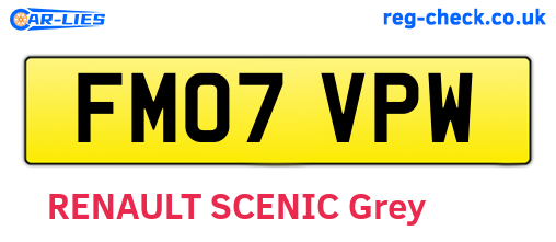 FM07VPW are the vehicle registration plates.