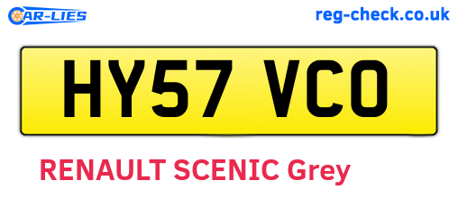 HY57VCO are the vehicle registration plates.