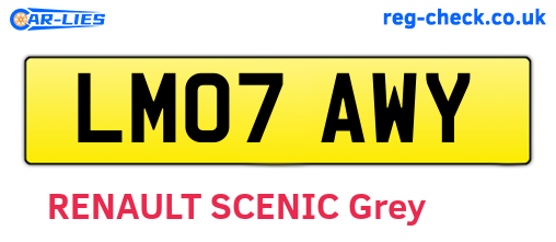 LM07AWY are the vehicle registration plates.