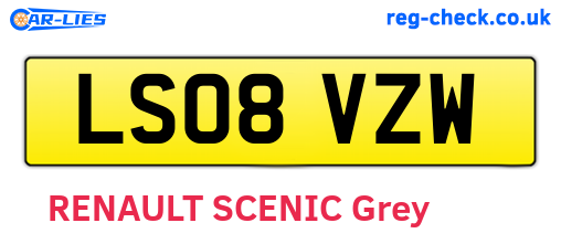 LS08VZW are the vehicle registration plates.