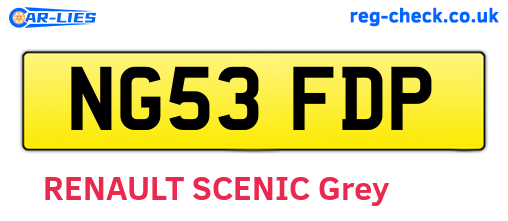 NG53FDP are the vehicle registration plates.
