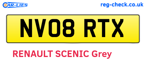 NV08RTX are the vehicle registration plates.
