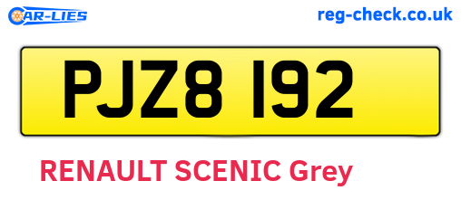 PJZ8192 are the vehicle registration plates.