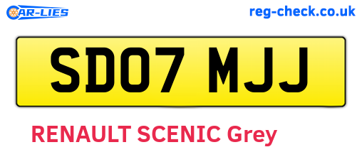SD07MJJ are the vehicle registration plates.