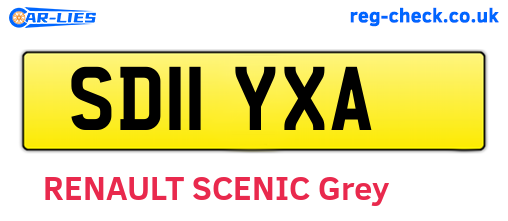 SD11YXA are the vehicle registration plates.