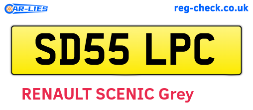 SD55LPC are the vehicle registration plates.