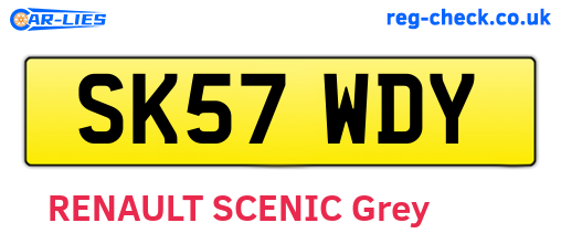 SK57WDY are the vehicle registration plates.