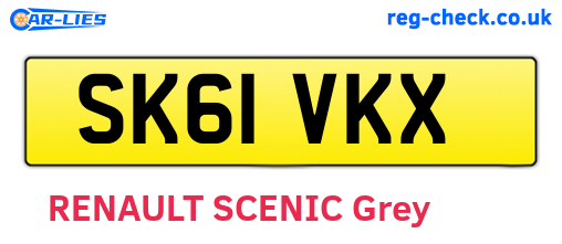 SK61VKX are the vehicle registration plates.