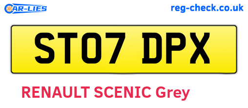 ST07DPX are the vehicle registration plates.