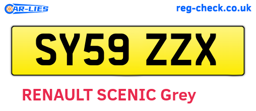 SY59ZZX are the vehicle registration plates.