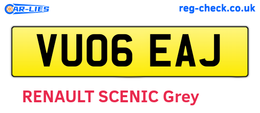 VU06EAJ are the vehicle registration plates.