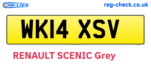 WK14XSV are the vehicle registration plates.