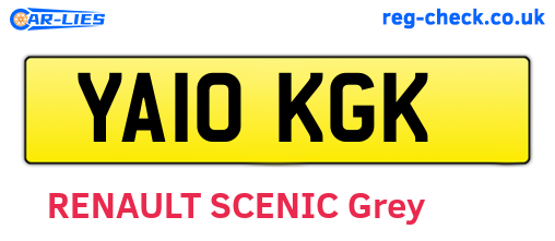 YA10KGK are the vehicle registration plates.
