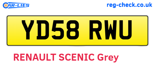 YD58RWU are the vehicle registration plates.