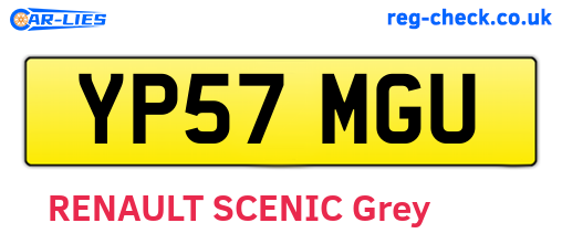 YP57MGU are the vehicle registration plates.