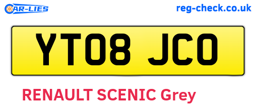 YT08JCO are the vehicle registration plates.
