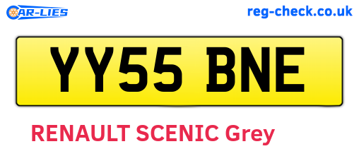 YY55BNE are the vehicle registration plates.