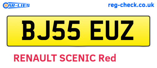 BJ55EUZ are the vehicle registration plates.