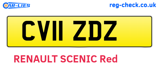 CV11ZDZ are the vehicle registration plates.
