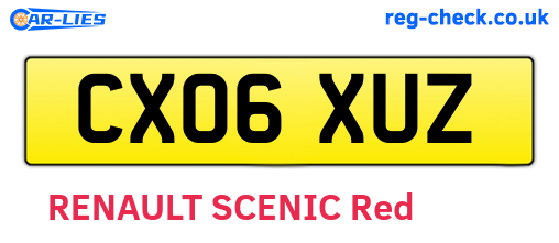 CX06XUZ are the vehicle registration plates.