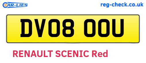 DV08OOU are the vehicle registration plates.