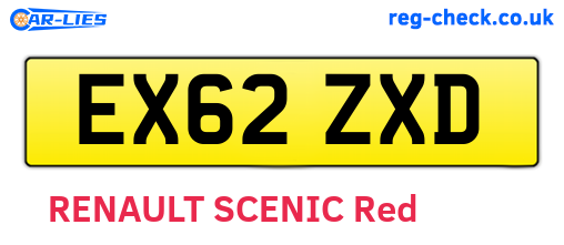 EX62ZXD are the vehicle registration plates.