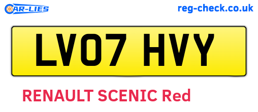 LV07HVY are the vehicle registration plates.