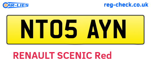 NT05AYN are the vehicle registration plates.
