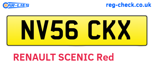NV56CKX are the vehicle registration plates.