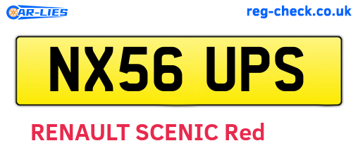 NX56UPS are the vehicle registration plates.
