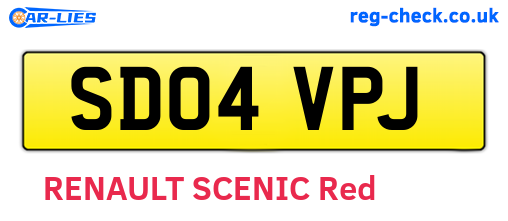 SD04VPJ are the vehicle registration plates.