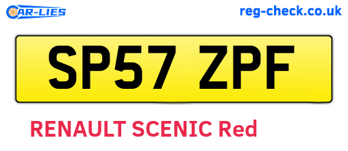 SP57ZPF are the vehicle registration plates.