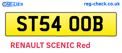 ST54OOB are the vehicle registration plates.